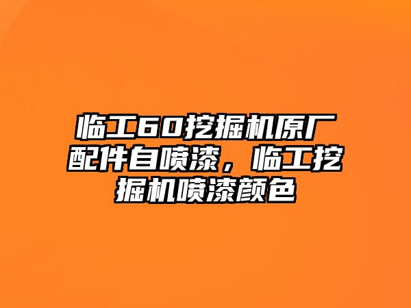 臨工60挖掘機(jī)原廠配件自噴漆，臨工挖掘機(jī)噴漆顏色