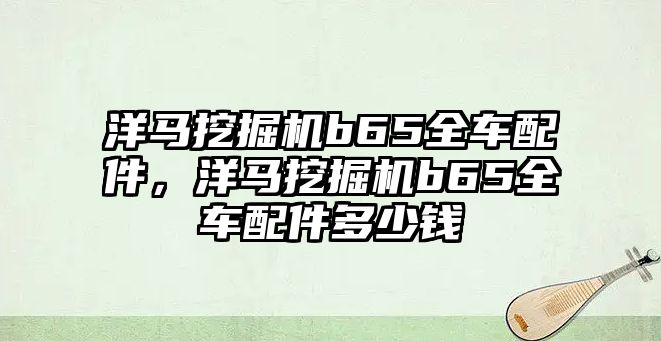 洋馬挖掘機b65全車配件，洋馬挖掘機b65全車配件多少錢