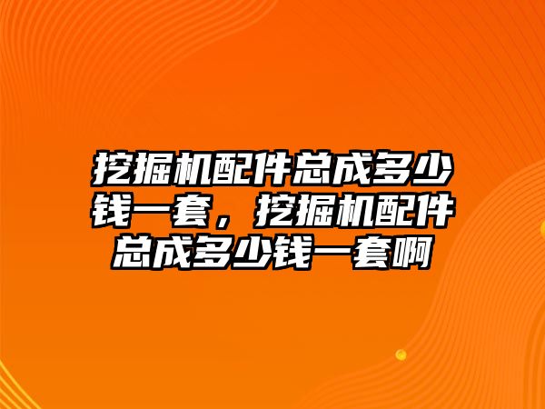 挖掘機配件總成多少錢一套，挖掘機配件總成多少錢一套啊