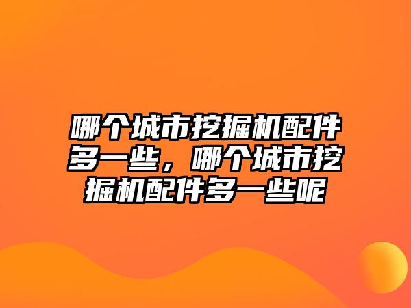 哪個城市挖掘機配件多一些，哪個城市挖掘機配件多一些呢