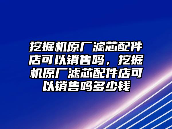 挖掘機(jī)原廠濾芯配件店可以銷售嗎，挖掘機(jī)原廠濾芯配件店可以銷售嗎多少錢(qián)