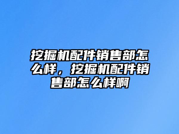 挖掘機(jī)配件銷售部怎么樣，挖掘機(jī)配件銷售部怎么樣啊