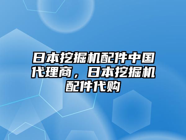 日本挖掘機(jī)配件中國代理商，日本挖掘機(jī)配件代購