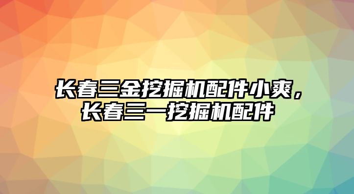 長(zhǎng)春三金挖掘機(jī)配件小爽，長(zhǎng)春三一挖掘機(jī)配件