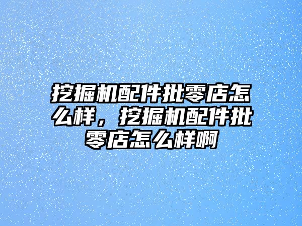 挖掘機配件批零店怎么樣，挖掘機配件批零店怎么樣啊