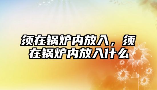 須在鍋爐內(nèi)放入，須在鍋爐內(nèi)放入什么