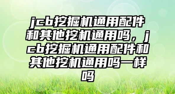 jcb挖掘機通用配件和其他挖機通用嗎，jcb挖掘機通用配件和其他挖機通用嗎一樣嗎