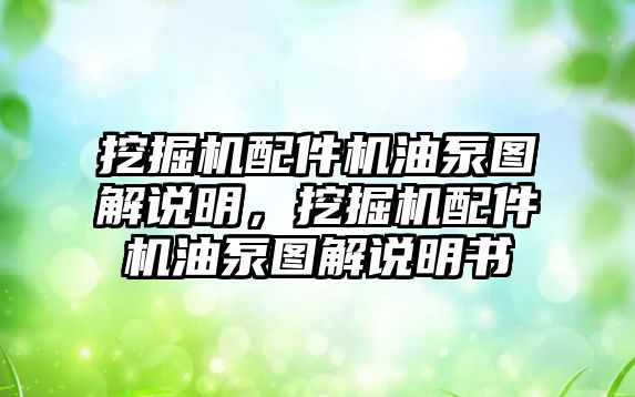 挖掘機配件機油泵圖解說明，挖掘機配件機油泵圖解說明書