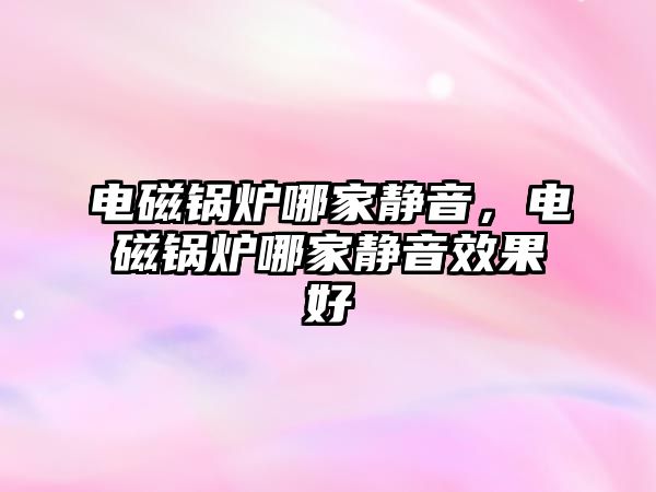 電磁鍋爐哪家靜音，電磁鍋爐哪家靜音效果好