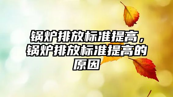 鍋爐排放標準提高，鍋爐排放標準提高的原因