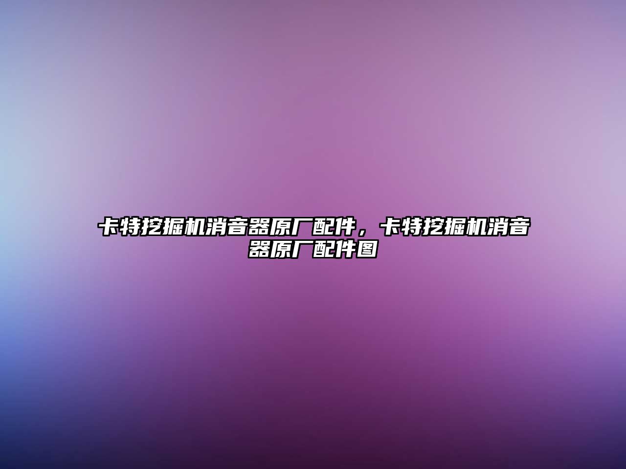 卡特挖掘機消音器原廠配件，卡特挖掘機消音器原廠配件圖