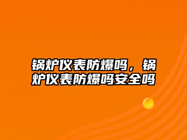 鍋爐儀表防爆嗎，鍋爐儀表防爆嗎安全嗎