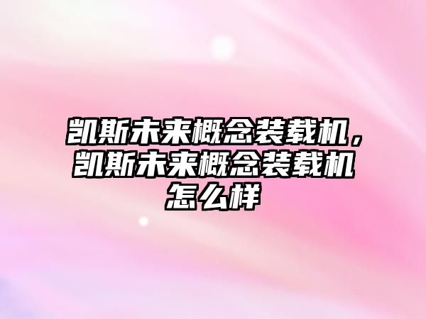 凱斯未來概念裝載機，凱斯未來概念裝載機怎么樣