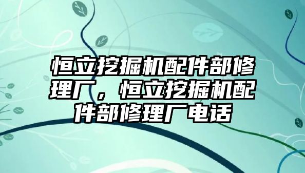 恒立挖掘機配件部修理廠，恒立挖掘機配件部修理廠電話