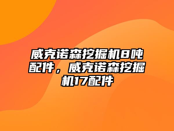 威克諾森挖掘機8噸配件，威克諾森挖掘機17配件