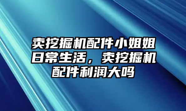 賣挖掘機(jī)配件小姐姐日常生活，賣挖掘機(jī)配件利潤(rùn)大嗎