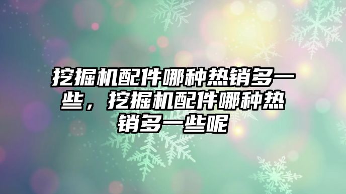 挖掘機配件哪種熱銷多一些，挖掘機配件哪種熱銷多一些呢