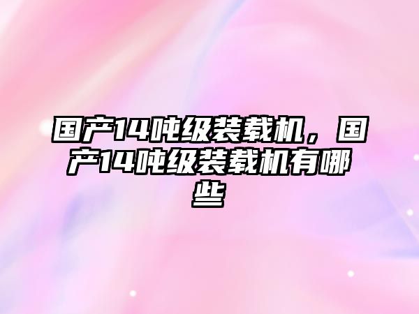 國產(chǎn)14噸級(jí)裝載機(jī)，國產(chǎn)14噸級(jí)裝載機(jī)有哪些