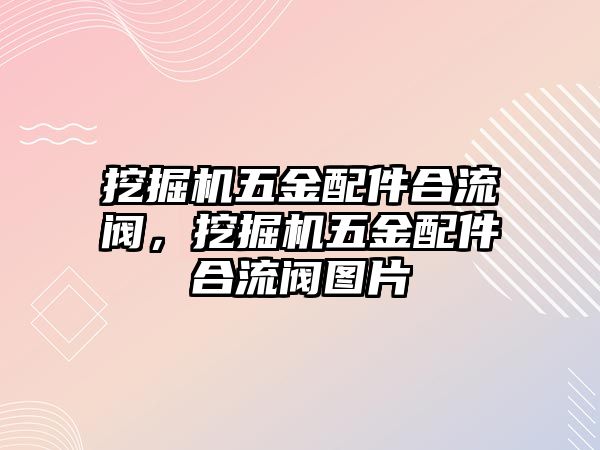 挖掘機五金配件合流閥，挖掘機五金配件合流閥圖片