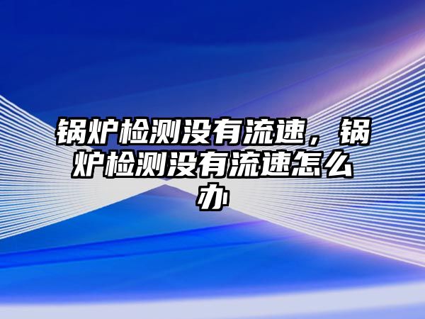 鍋爐檢測沒有流速，鍋爐檢測沒有流速怎么辦