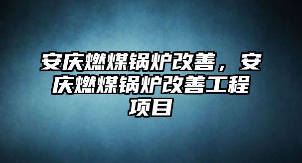 安慶燃煤鍋爐改善，安慶燃煤鍋爐改善工程項目