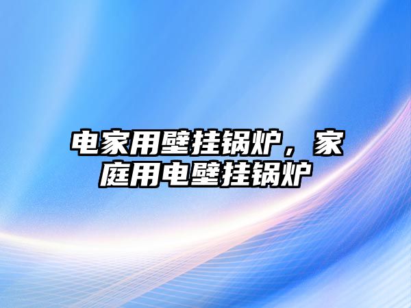 電家用壁掛鍋爐，家庭用電壁掛鍋爐