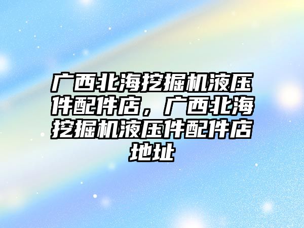 廣西北海挖掘機(jī)液壓件配件店，廣西北海挖掘機(jī)液壓件配件店地址