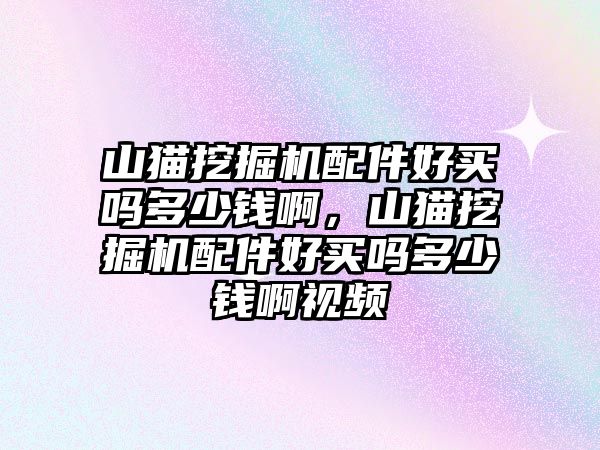 山貓挖掘機配件好買嗎多少錢啊，山貓挖掘機配件好買嗎多少錢啊視頻