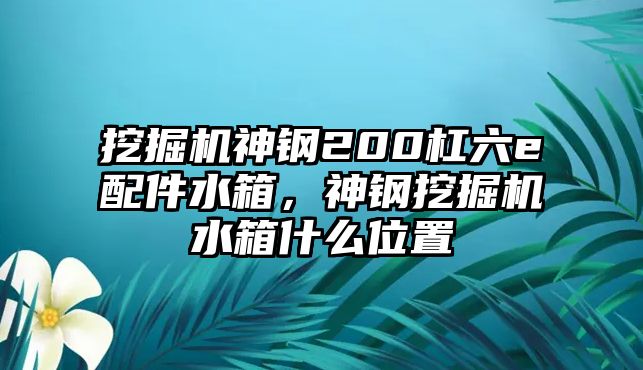 挖掘機(jī)神鋼200杠六e配件水箱，神鋼挖掘機(jī)水箱什么位置