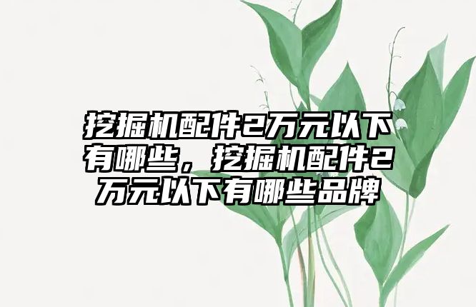 挖掘機配件2萬元以下有哪些，挖掘機配件2萬元以下有哪些品牌