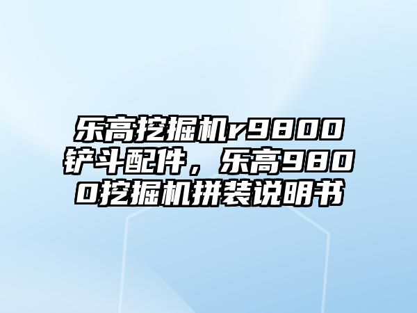 樂高挖掘機r9800鏟斗配件，樂高9800挖掘機拼裝說明書