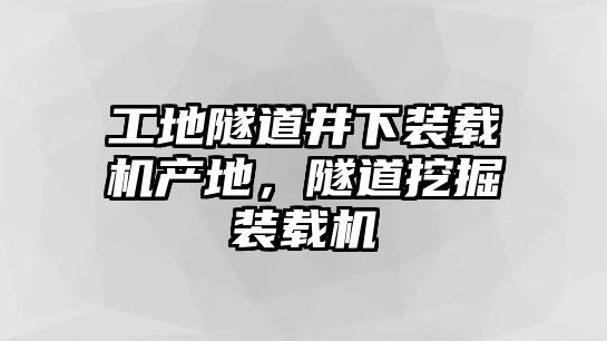 工地隧道井下裝載機(jī)產(chǎn)地，隧道挖掘裝載機(jī)