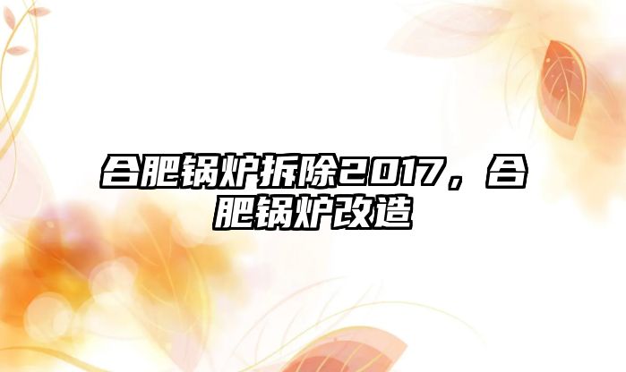 合肥鍋爐拆除2017，合肥鍋爐改造