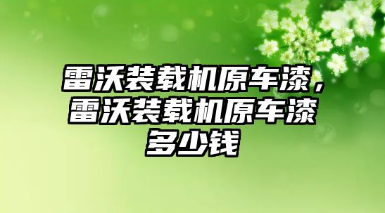 雷沃裝載機原車漆，雷沃裝載機原車漆多少錢