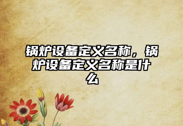 鍋爐設(shè)備定義名稱，鍋爐設(shè)備定義名稱是什么