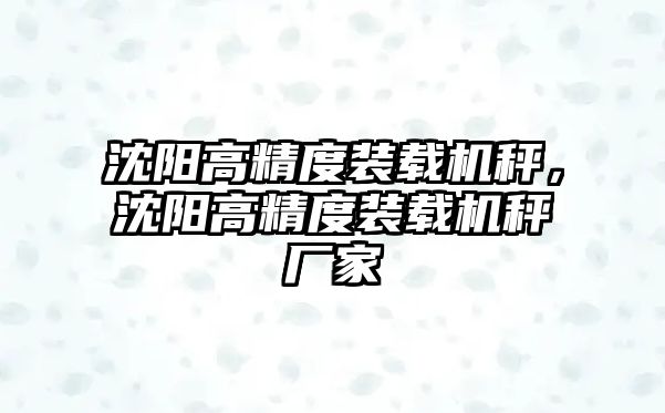 沈陽高精度裝載機秤，沈陽高精度裝載機秤廠家