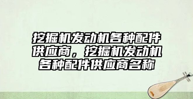 挖掘機發(fā)動機各種配件供應商，挖掘機發(fā)動機各種配件供應商名稱