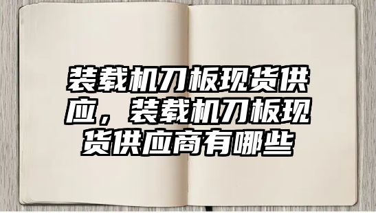 裝載機(jī)刀板現(xiàn)貨供應(yīng)，裝載機(jī)刀板現(xiàn)貨供應(yīng)商有哪些