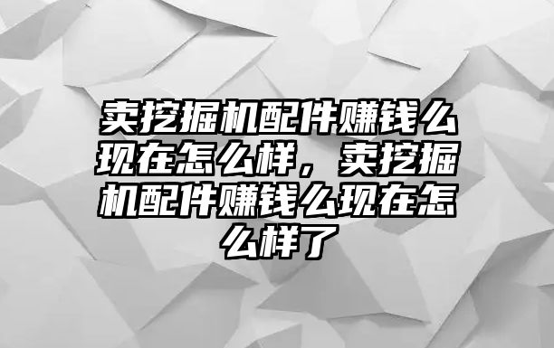 賣挖掘機配件賺錢么現(xiàn)在怎么樣，賣挖掘機配件賺錢么現(xiàn)在怎么樣了