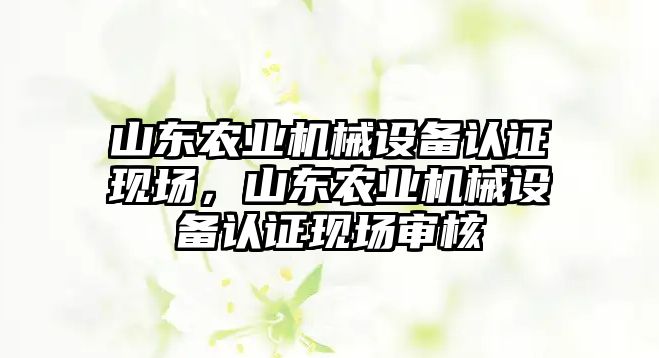 山東農(nóng)業(yè)機(jī)械設(shè)備認(rèn)證現(xiàn)場(chǎng)，山東農(nóng)業(yè)機(jī)械設(shè)備認(rèn)證現(xiàn)場(chǎng)審核