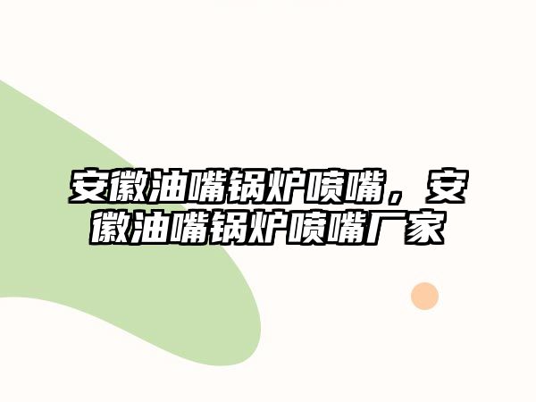 安徽油嘴鍋爐噴嘴，安徽油嘴鍋爐噴嘴廠家