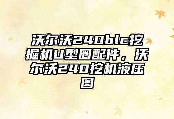 沃爾沃240blc挖掘機(jī)U型圈配件，沃爾沃240挖機(jī)液壓圖