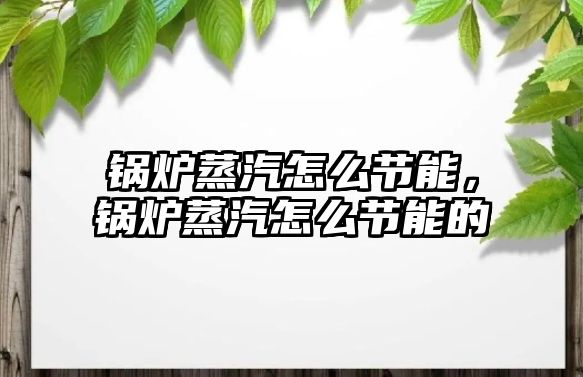 鍋爐蒸汽怎么節(jié)能，鍋爐蒸汽怎么節(jié)能的