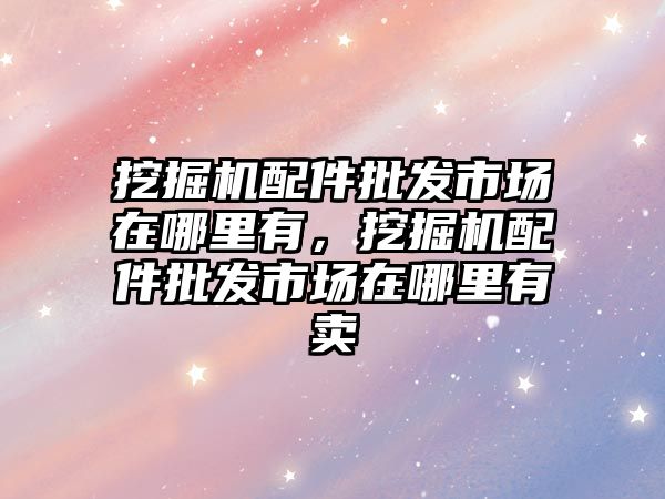 挖掘機配件批發(fā)市場在哪里有，挖掘機配件批發(fā)市場在哪里有賣