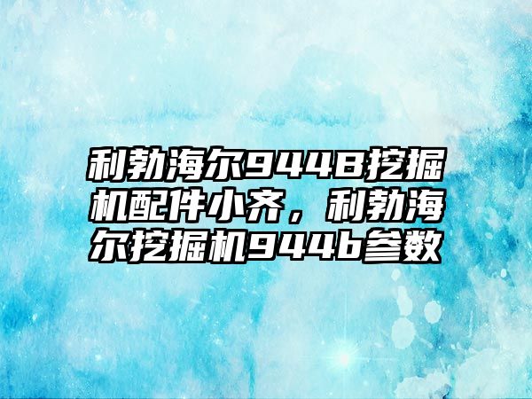 利勃海爾944B挖掘機(jī)配件小齊，利勃海爾挖掘機(jī)944b參數(shù)