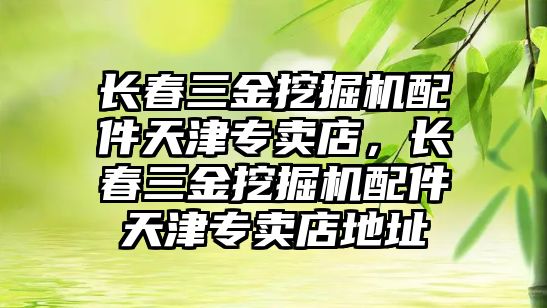 長春三金挖掘機(jī)配件天津?qū)Ｙu店，長春三金挖掘機(jī)配件天津?qū)Ｙu店地址