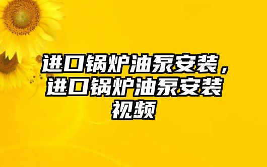 進口鍋爐油泵安裝，進口鍋爐油泵安裝視頻