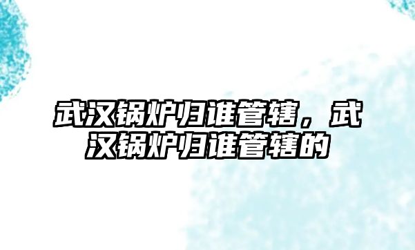 武漢鍋爐歸誰管轄，武漢鍋爐歸誰管轄的