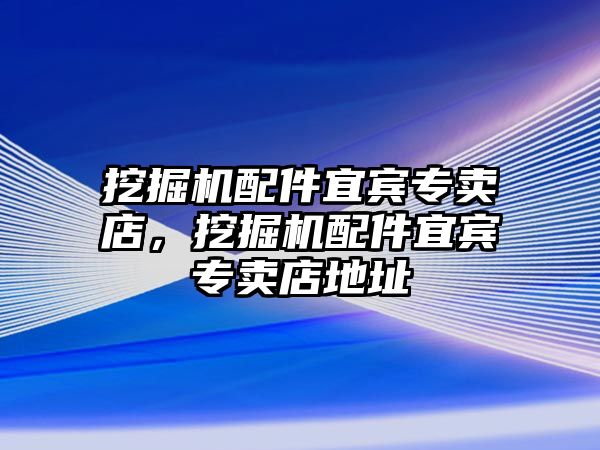 挖掘機(jī)配件宜賓專賣店，挖掘機(jī)配件宜賓專賣店地址