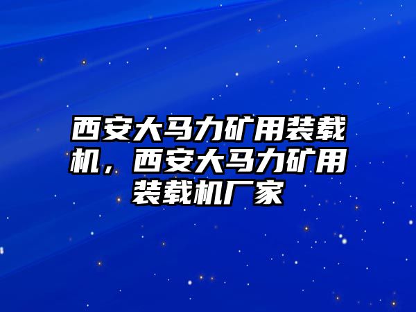 西安大馬力礦用裝載機，西安大馬力礦用裝載機廠家